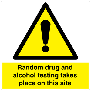 Random drug and alcohol testing takes place on this site